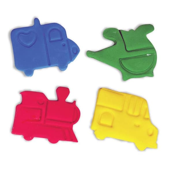 Ajoneuvomuotit männällä, ambulanssi, helikopteri, junarekka multifärg multicolor