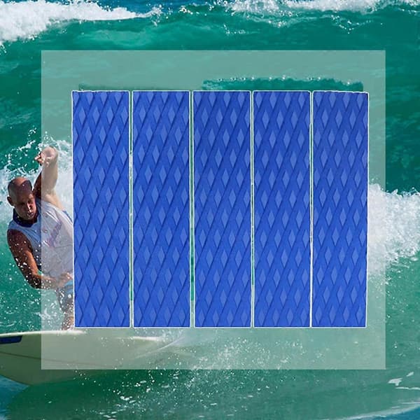 Non- Surfbräda Traction Pad Deck Mat EVA Skum för Skimboard - Rosa, 31x8CM Blå Blue