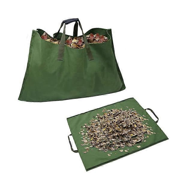 Canvas Garden Bag for Garden Waste, Reusable Leaf Collection Bag with Double Handles