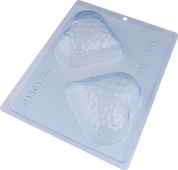 Pralinform Hjerte Sjokoladeform - BWB 9397 - Spesiell 3-delt form Transparent transparent