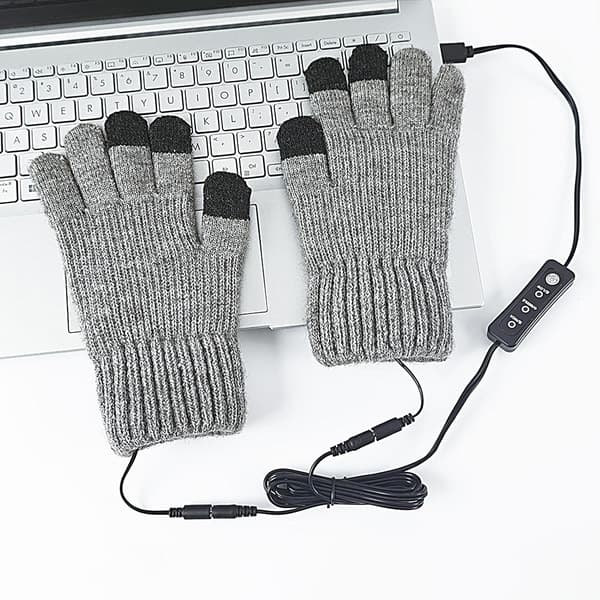 Uppvärmda arbetshandskar, USB-värmare, tre temperaturnivåer -