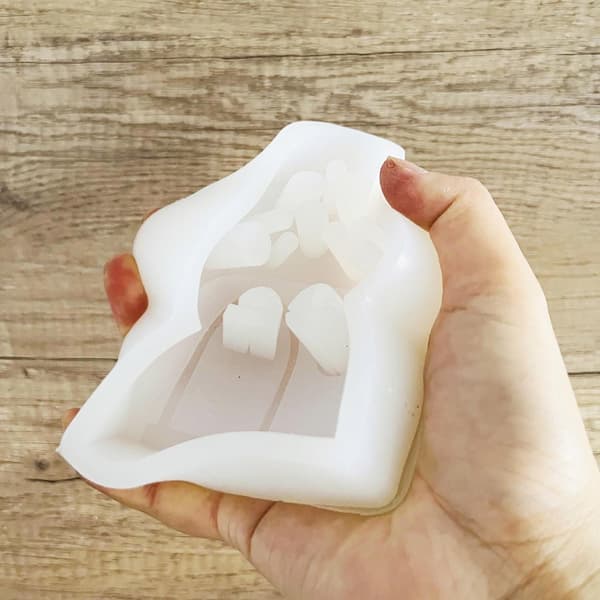 Sopphus Lysestake Silikonform 3D Hus Lagingsmateriale Gips