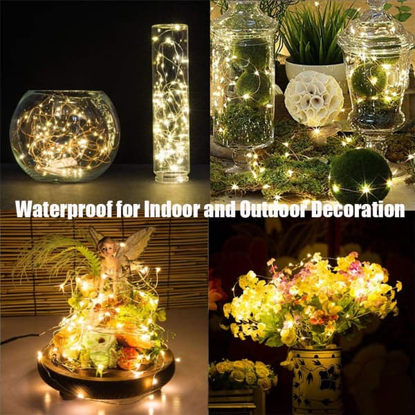 LED String Lights, 22m LED String Lights 200 LED USB Powered, Waterproof Copper Wire String Lights for Fence Patio Tree Christmas Party Wedding