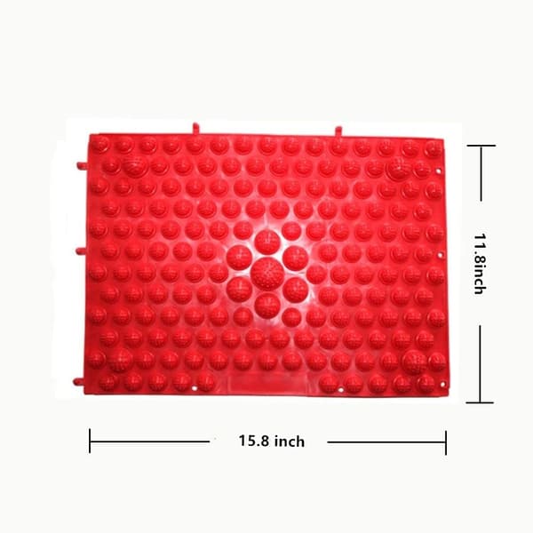 2 stk røde fotmassasjematter Shiatsu-matte Walking Toe Board Baderom