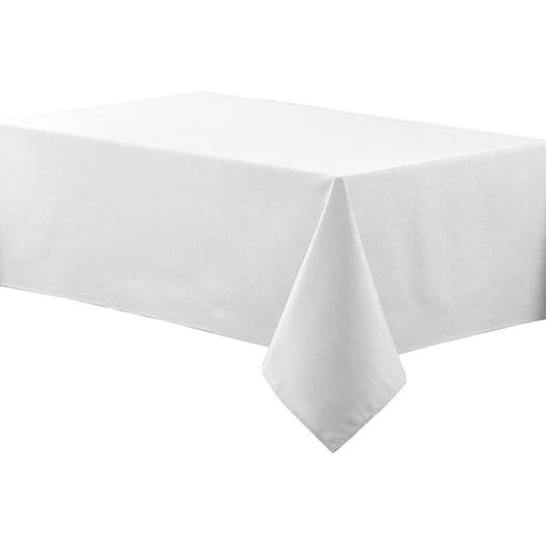 Stain-Resistant Tablecloth for Rectangular Dining Table, Machine Washable Wrinkle-Free Linen Look, Durable Polyester Water-Repellent Tablecloth