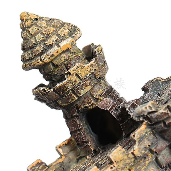 Aquarium Resin Castle Fish Tank Decorations Castle Tower Ornaments