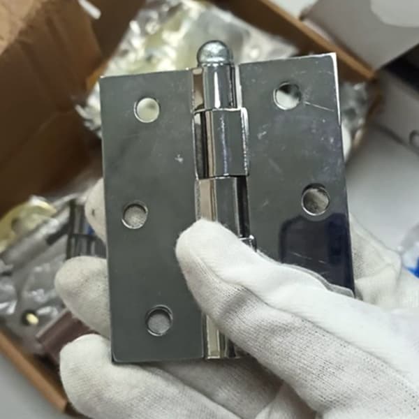 3 tommer (75 mm) stål brannklassifiserte innerdørshengsler, polert krom