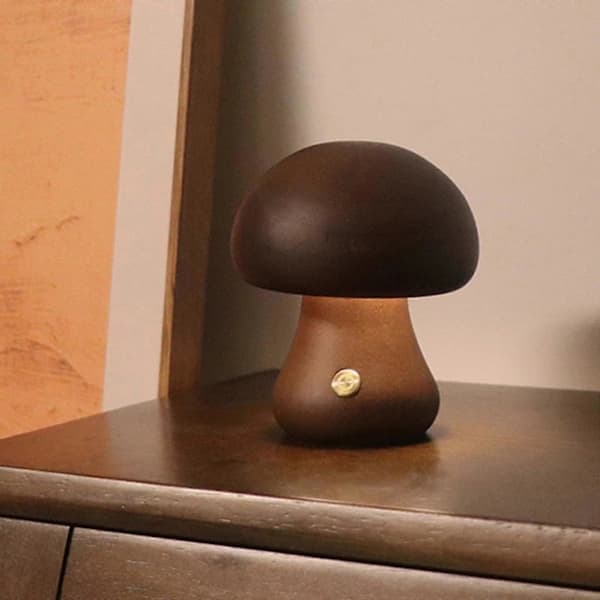 Svampeformet trylampe, sengelampe til soveværelse, mini-natlampe til små rum, lille bordlampe
