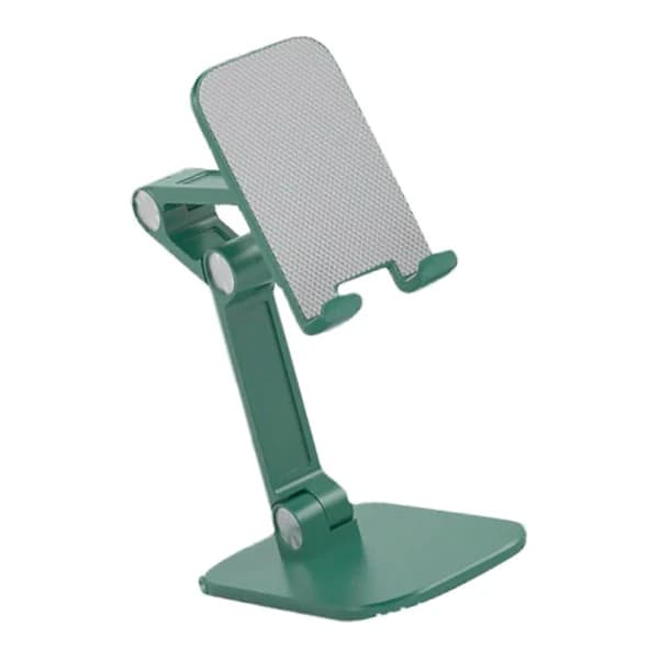 Mobiltelefonholder til skrivebord, justerbar, foldbar, bærbar, grøn