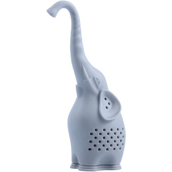 Elefant Teinfuser i Silikone, Grå, Sød Tesil til Løs Te