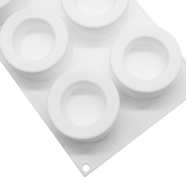 6 stk silikonformer for pudding, påske, lys, mousse og kake