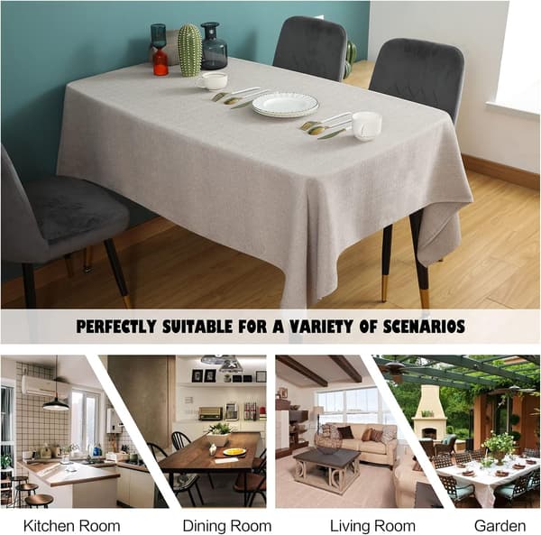 140 x 200 cm Rectangular Tablecloth, Stain Resistant and Waterproof, Machine Washable Linen-like Fabric for Home, Restaurant Table