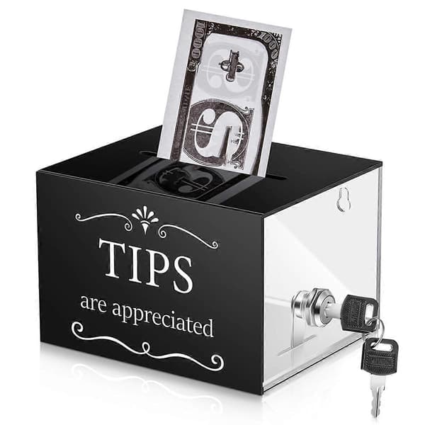 Tipsbokser for penger Tipsinnsamlingsboks med lås (FMY)