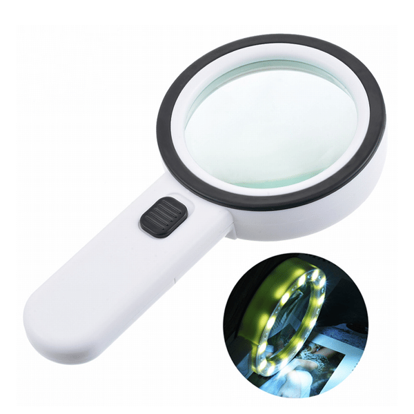 Magnifying Glass with Light, 30X Handheld Large Magnifier, G,ZQKLA