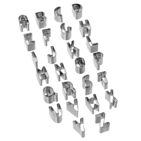 Kageforme i 35-pak - Tal og bogstaver Silver silver