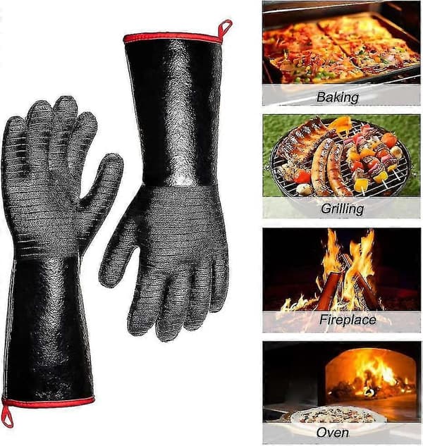 932f Heat Resistant BBQ Gloves Flame Retardant Protective Gloves