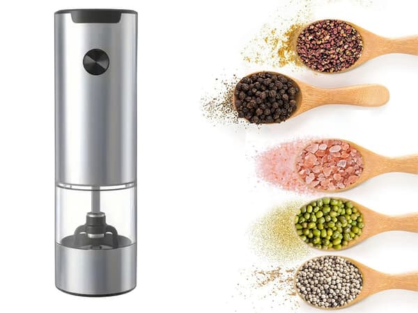 Elektrisk salt- og pepperkvern med justerbar grovhetskontroll 314