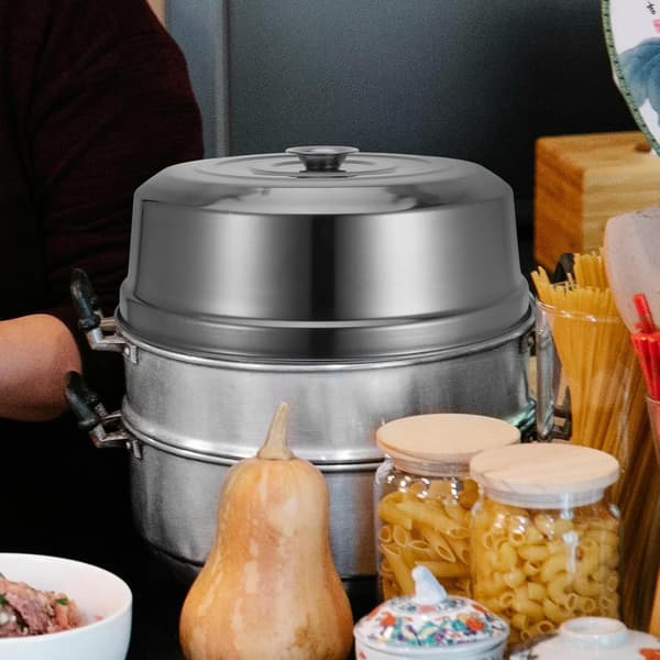 Kuppelformet dampdeksel i rustfritt stål 26 cm for storkjøkken og hjemmebruk