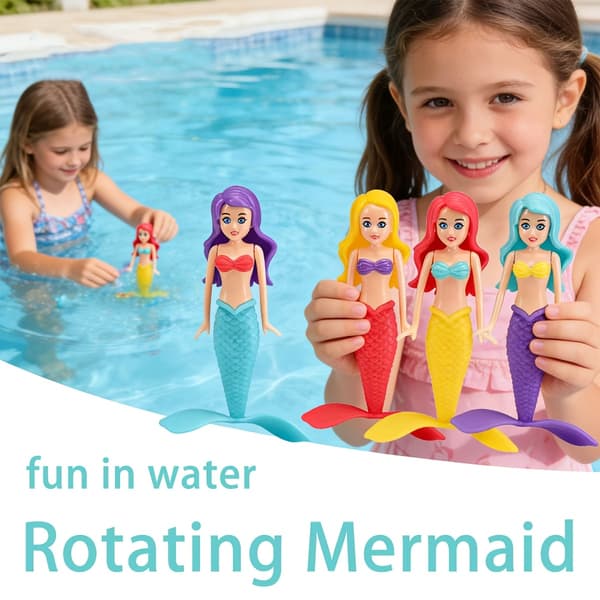 Multigaver til børn til poolen 5 stk. roterende havfrue 5 PCS Rotating Mermaid