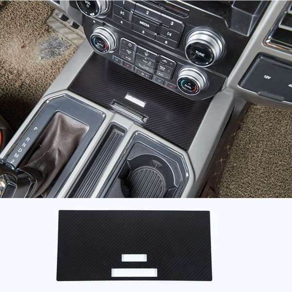 Gear Shift Box Panel Trim, Interior Accessories for 2015 2016 2017 2018 2019 2020 Fiber