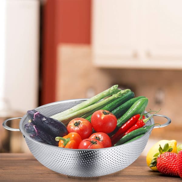 Sieve, Stainless Steel Kitchen Strainer Pasta Sieve with Handle