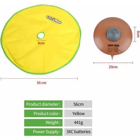 Interactive Cat Toy - Simulates Mouse Movements - 4 Speeds - For Carpets and Smooth Floors - Easy to Assemble and Clean