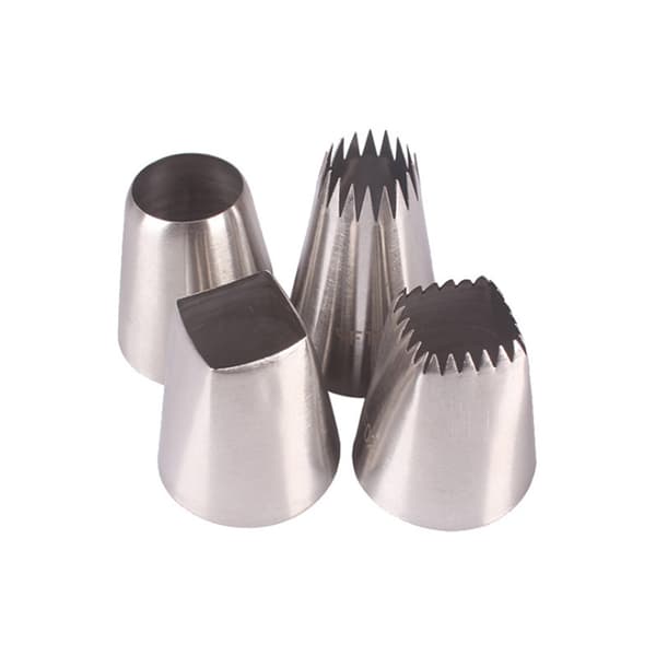 4PCS Cake Decorating Nozzle Set Stainless Steel Piping Nozzle DIY Cake Decorating Tips