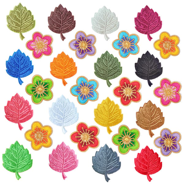 28 strygemærker til tøj, blomster, til nederdel, rygsæk, kasketter, tøj.