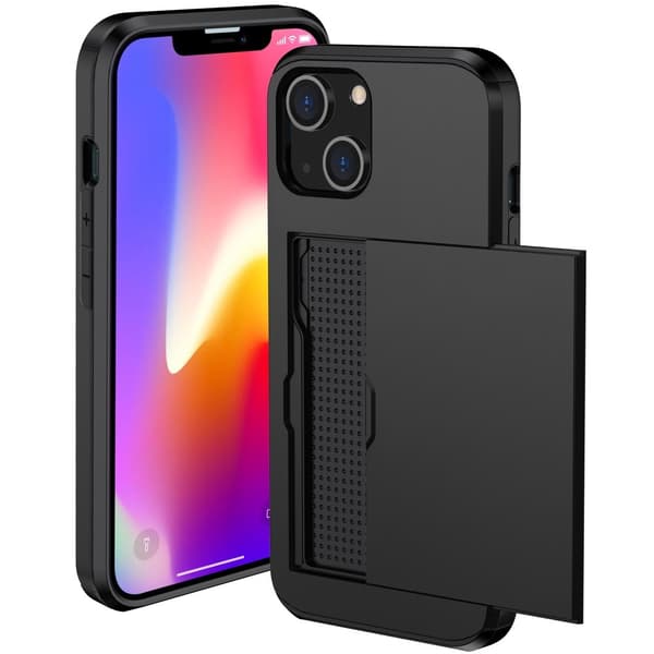 iPhone 15 -hybridikuori korttipaikalla, musta 48 48