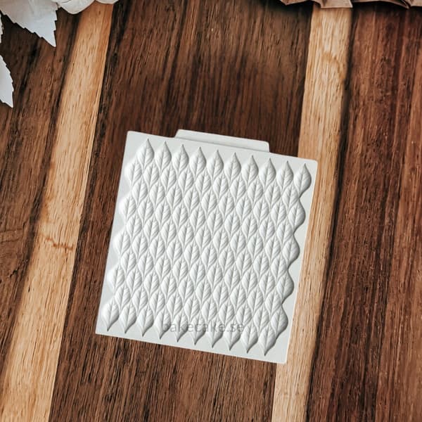 Seamless Scandi Leaves Silicone Mould | Leaf Pattern Mat Silicone Mould 110