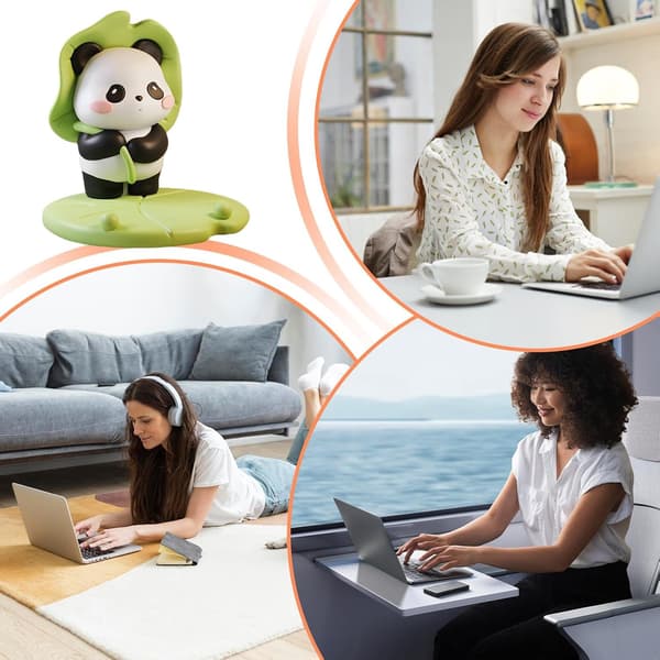 Bordtelefonholder små pandafigurer i harpiks B - B