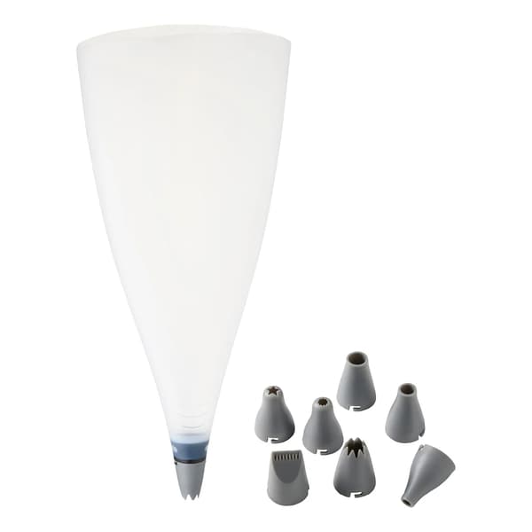 Spritsset Silikon 9 delar Cookie Vit white