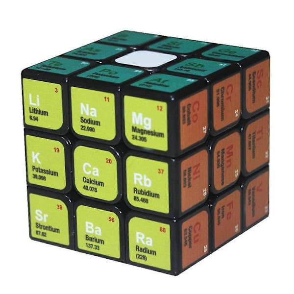 Multifunksjonell kube kjemisk element periodisk system 3. ordens kube læringsformel jule- og bursdagsgave