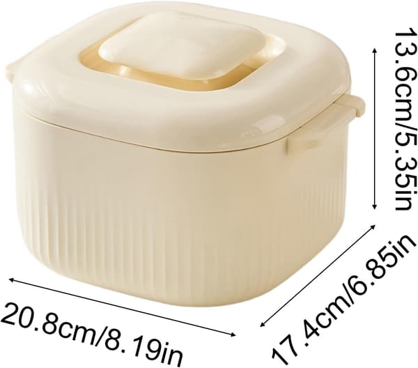 Riskoker for mikrobølgeovn, beholder for koking av mat, 1700 ml -