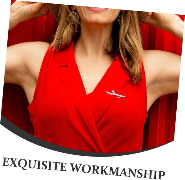 Elegant broche i buketform af sølvlegering med grenformet design og alsidig brug til formelt look hverdag -