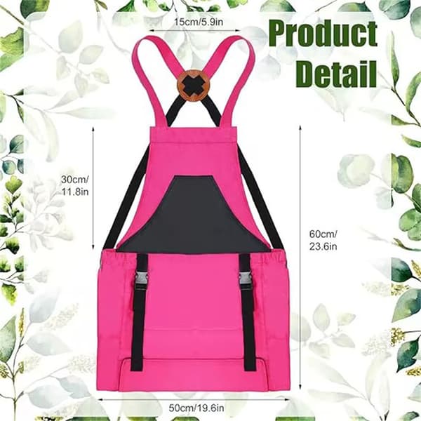 Outdoor Picking Large Pocket Apron Garden Apron Backpack Tool Apron Picking Bag blue