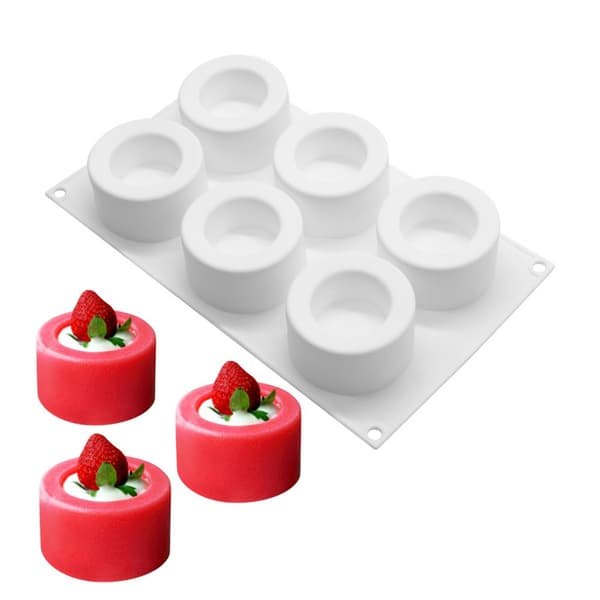 6 st silikonformar för pudding, påsk, ljus, mousse och tårta