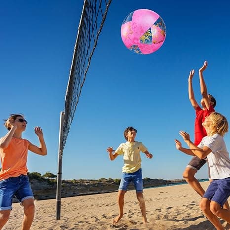 16 tum uppblåsbar glitterstrandboll konfettistrandbollar simning