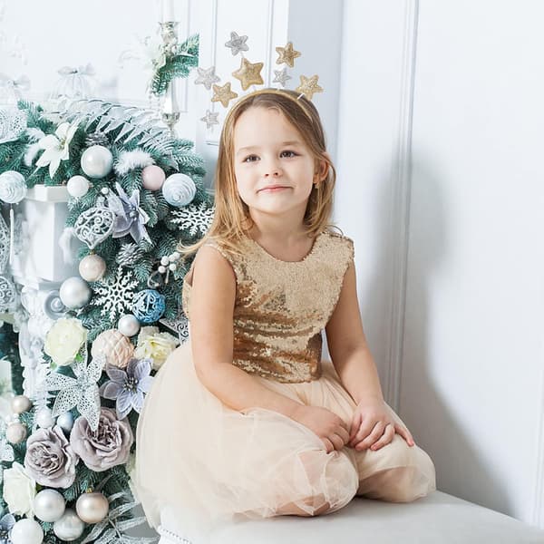Glitter Stjerne Hårbånd Jul Hårbånd Prinsesse Hårbånd Gl DXGHC