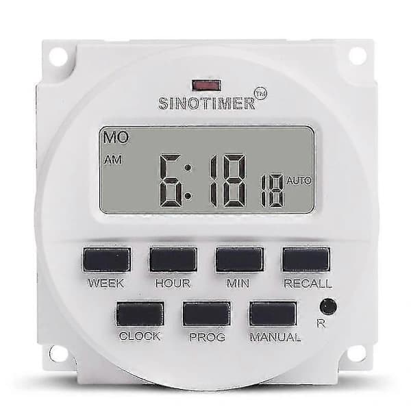 15,98 tommer LCD Digital Timer 12V DC 7 Dagers Programmerbar Timer TM618N-4