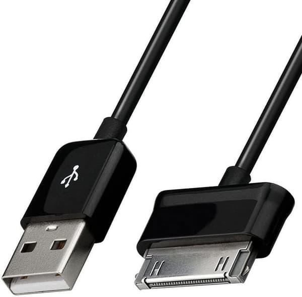 USB-datakabellader Datakabel Datasync Svart for Samsung Galaxy TAB 2 10.1 P1000 7.1 Lader