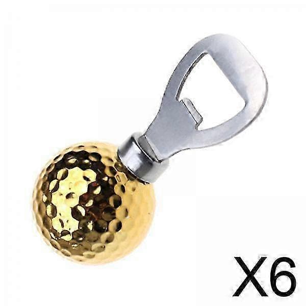 6x Luova pullonavaaja, kannettava ruostumaton teräs korkkiruuvi pullonavaaja Golf