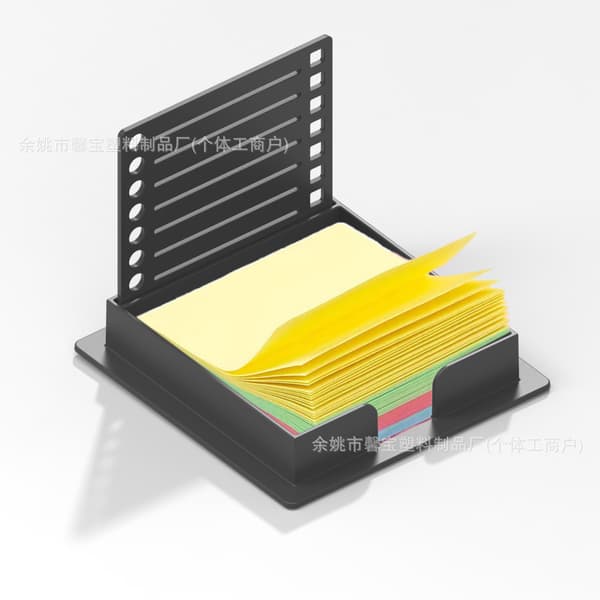 Post-it-lappholder med sjablong, post-it-dispenser kompatibel med Post-It-lapper, Post-It-lappmal og arrangør