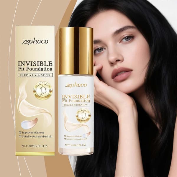 Zephoco Two-in-one Color Changing Foundation Moisturizing, Smudge-proof, Matte, Natural, Daily Coverage Foundation