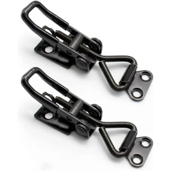 NA/2-pack metal buckle, box closure tension lock clamp adjustable buckle quick release buckle (black 2 pcs)