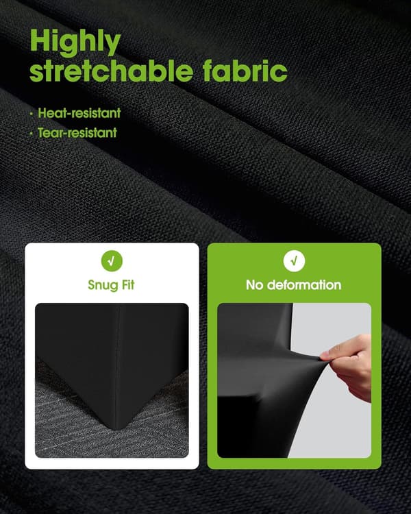 Spandex Tablecloth 1.8 m - 2-pack, Snug-Fit and Tight Tablecloth for Rectangular Table, Wrinkle-Free and Stretchy Tablecloth for Party, Wedding, Banquet and