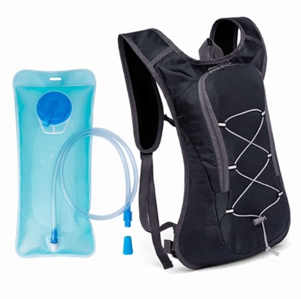 Hydration Backpack with Water Bladder, Lightweight Tear-Resistant Backpack with Drinking Tube, for Cycling Hiking Running Climbing, Black
