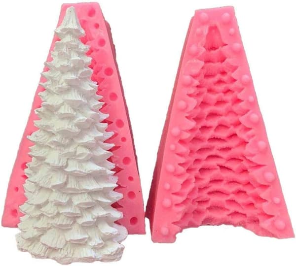 3D Juletre Silikonform, Juletreformet Silikonform, 14x9cm