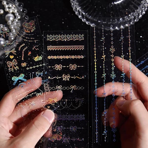 Holografiske klistremerker Glitterklistremerker