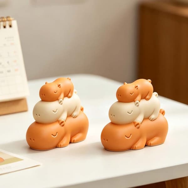 Dejlige Capybaras silikoneform til stearinlys, sæbe, håndværk og boligindretning